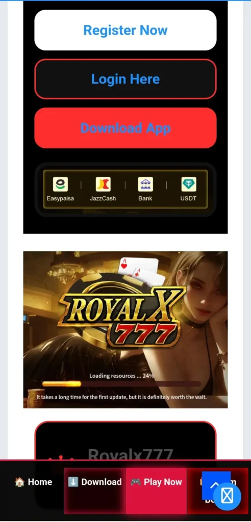 Royalx777 download apk interface screen 3
