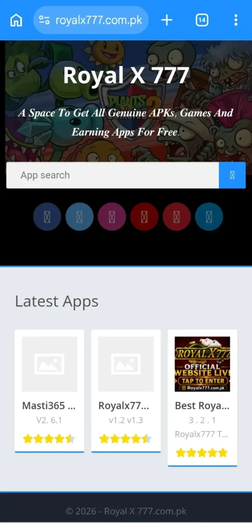 Royalx777 download apk interface screen 2
