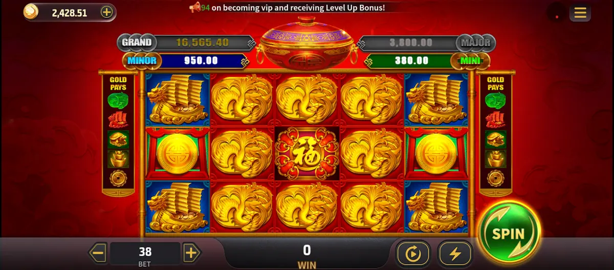 88 Fortunes Game 88 Fortunes Game main slot interface with gold symbols and reels