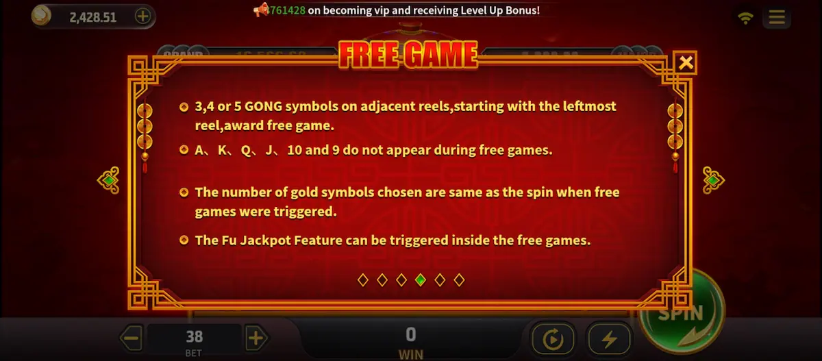 88 Fortunes Free Games 88 Fortunes Free Games feature with Gong symbols and bonus spins