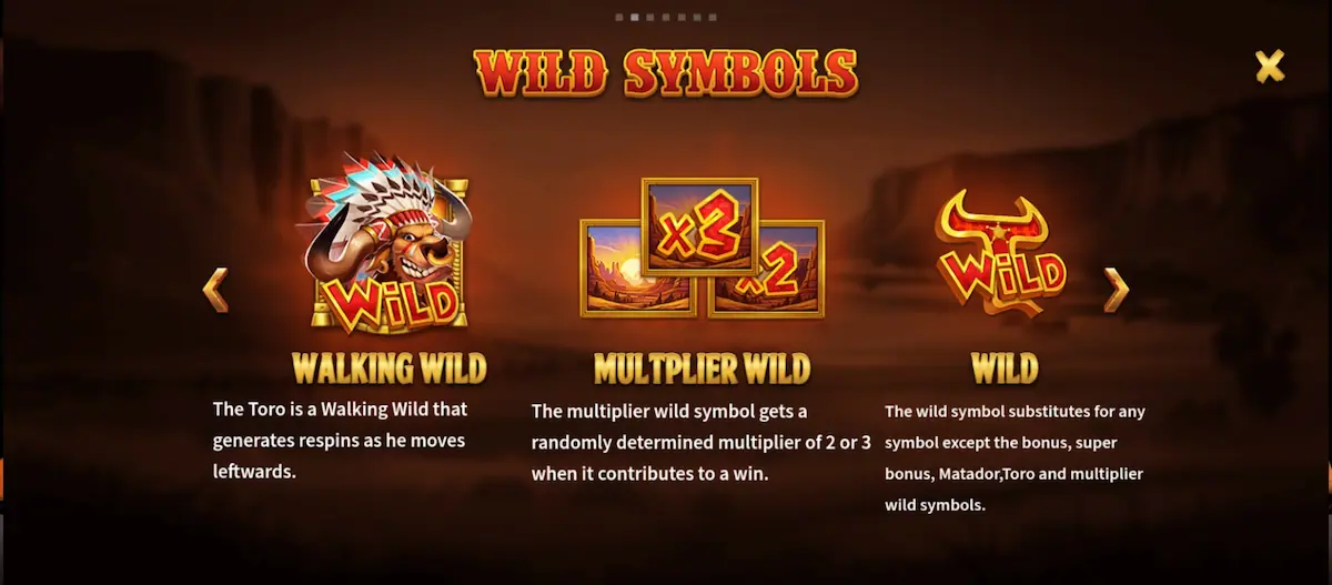 Rampage Buffalo Wild Symbol Rampage Buffalo Wild Symbol displayed on the game reels