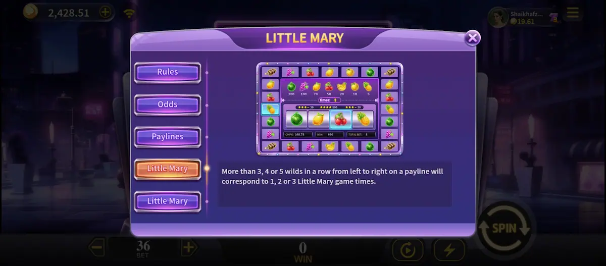 Fruit Mary Little Mary Feature Fruit Mary Little Mary special feature screen