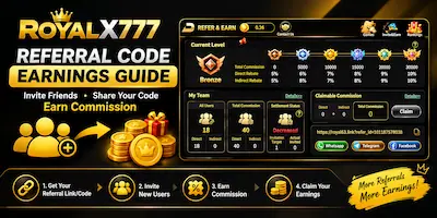 Royalx777 Referral Code and Earning Guide